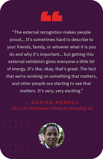 Adrian Mendes, CEO of Perimeter Medical Imaging AI
